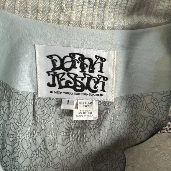 Donna Jessica Womens Patchwork Lagenlook Oversized Hippie Jacket Size 1 Artsy - Picture 3 of 9